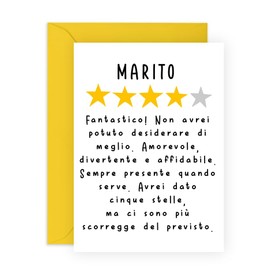 Central 23 Divertente biglietto di compleanno per marito - Biglietto di auguri per anniversario per uomo - Biglietto di San Valentino per lui - Viene fornito con adesivi - Di