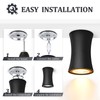 YindaLux LED Surface-Mounted Spotlight, Black, Diameter 64 x 100 mm,