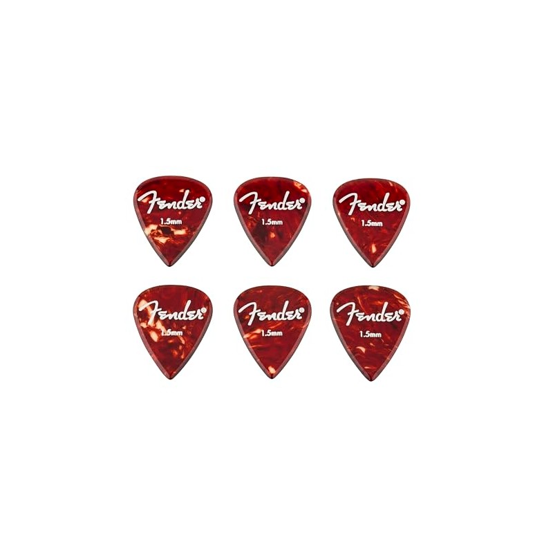 Fender/Aero Acrylic Picks 6-count 1.5mm Medium Fender [Set of 6]