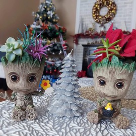 Bolanwich Planter,Flowerpot Action Figure for Plants & pens, Succulent Planter Flowerpot Tree Cute Planters Flower Pot with Hole,Best Gift for Parents