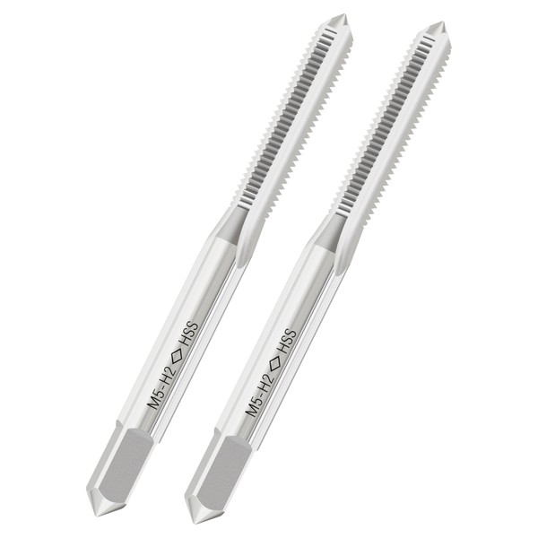 FOCMKEAS 2 PCS Metric Machine Tap M5 x 0.8, HSS