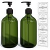 Kzeirm Green Soap Dispenser, Dish Soap Hand Soap Dispenser Set