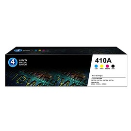 410A Toner WISETA Compatible Toner Cartridge Replacement for HP 410A CF410A 410X Compatible with HP Color Pro MFP M477fnw M477fdw M477fdn M452dn M452nw M452dw M477(4 Pack,Black,Yellow,Cyan,Magenta)