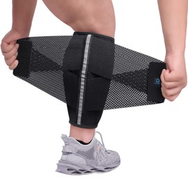 iDonua Calf Brace Compression for Torn Calf Muscle fit Men & Women, Innovative 2 Layer Elastic Support Bandage for Legs adds Extra Pressure for Strain, Swelling, Cramps, Varicose Vein -XXL