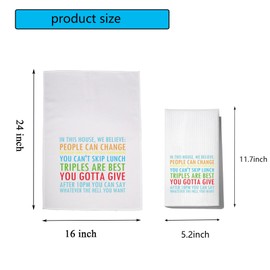 POFULL TV Show Inspired Gift ITYSL Fans Gift Sketch Comedy Lover Gift in This House We Believe Kitchen Towel Housewarming Gift (in This House CA)