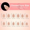120 Piezas Francés Uñas Postizas, Rosa Natural Degradado Artificiales Uñas