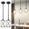 Osimir Glass Pendant Lights Kitchen Island, 2 Pack Modern Black