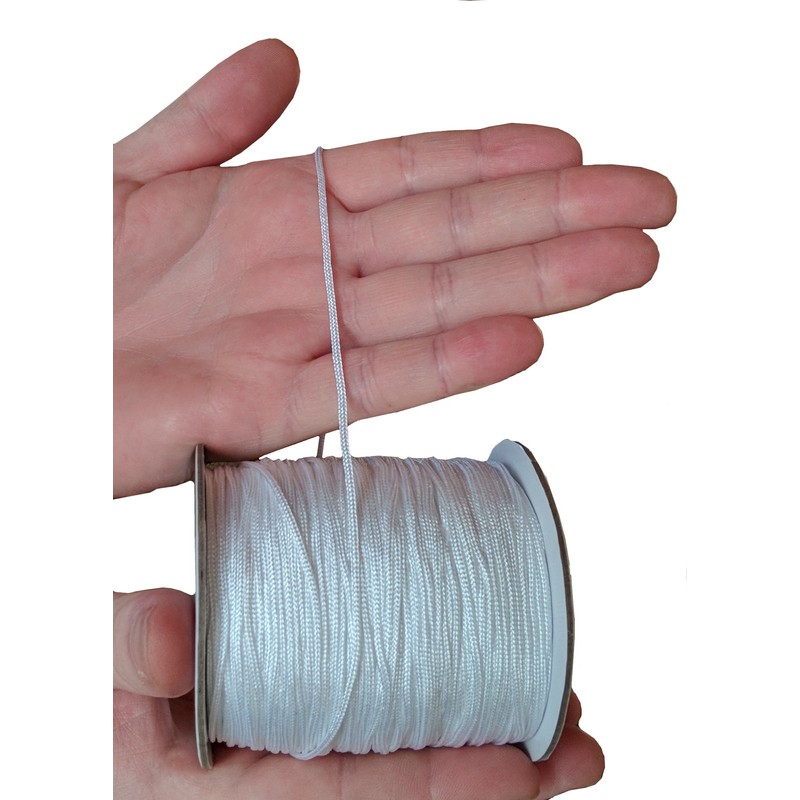 White Nylon Braided Cord Extra Strong Multi-Purpose Thread 1.5mm x