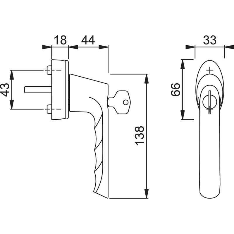 Hoppe Window Handle Brest with Sper Rzyli Sleeveless Golf 10765074