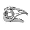 Medieval Metal Raven's Skull Hair Bead – Silver Finish
