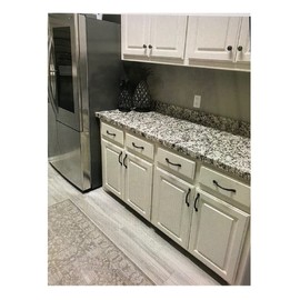 EZ FAUX DECOR Peel and Stick Waterproof Vinyl Kitchen Bathroom Countertop Backsplash Wrap Cover 36” x 144” Grey, Off White, Black Granite Marble Contact Paper Laminate Sheet (12ft)