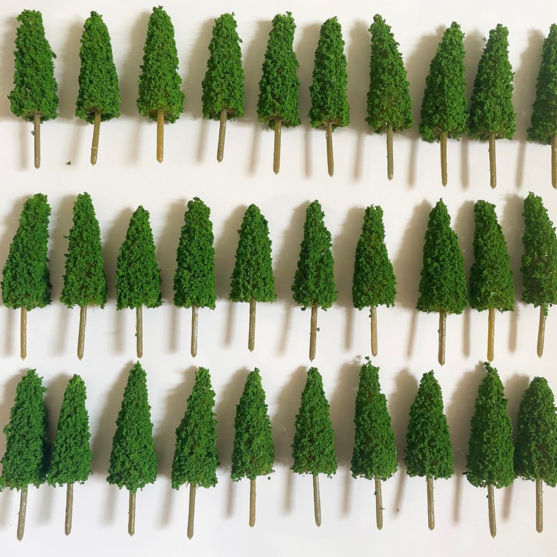 Miniature Model Trees 3.3 Inch Green Pine Trees 15Pcs for