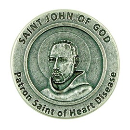 Patron Saint of Heart Disease St John of God Pocket Token with Prayer Back by Lumen Mundi
