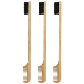 HEALLILY Double-Headed Bamboo Eyebrow Comb and Lash Brush for Women Wooden Eye Brow Comb Makeup Tool for Precise Brow Grooming and Lash Separation