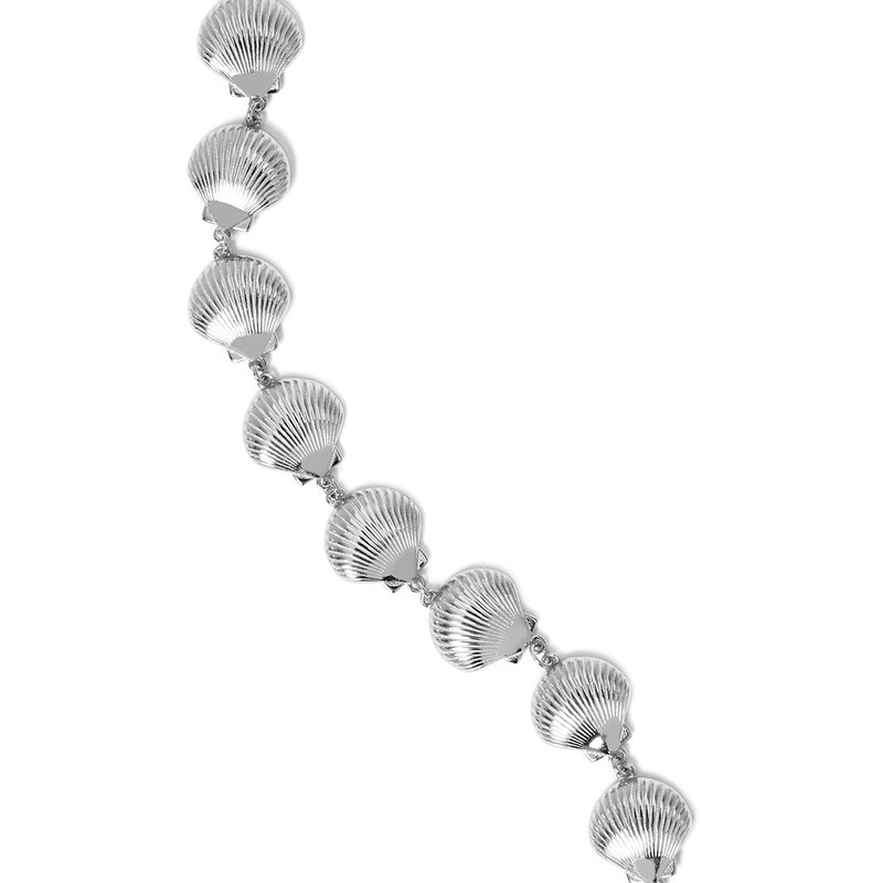 Annie Oak Womens 925 Silver Clam Shell Bracelet