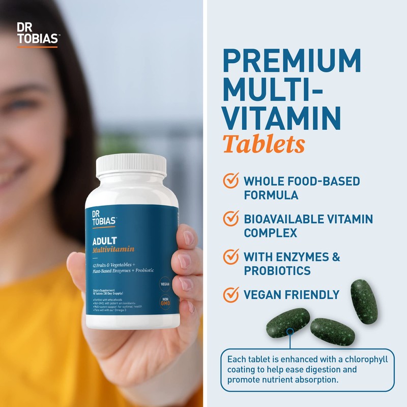 Dr. Tobias Adult Multivitamin for Women & Men, Immune Supporting