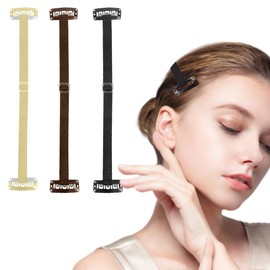 QOMJUFA 3 Pieces Face Lifting Tape Facelift Tape Tapes Face Lifting Band Facelift Bands with Clips Invisible Face Lift Tape for Chin, Face Neck and Eyes