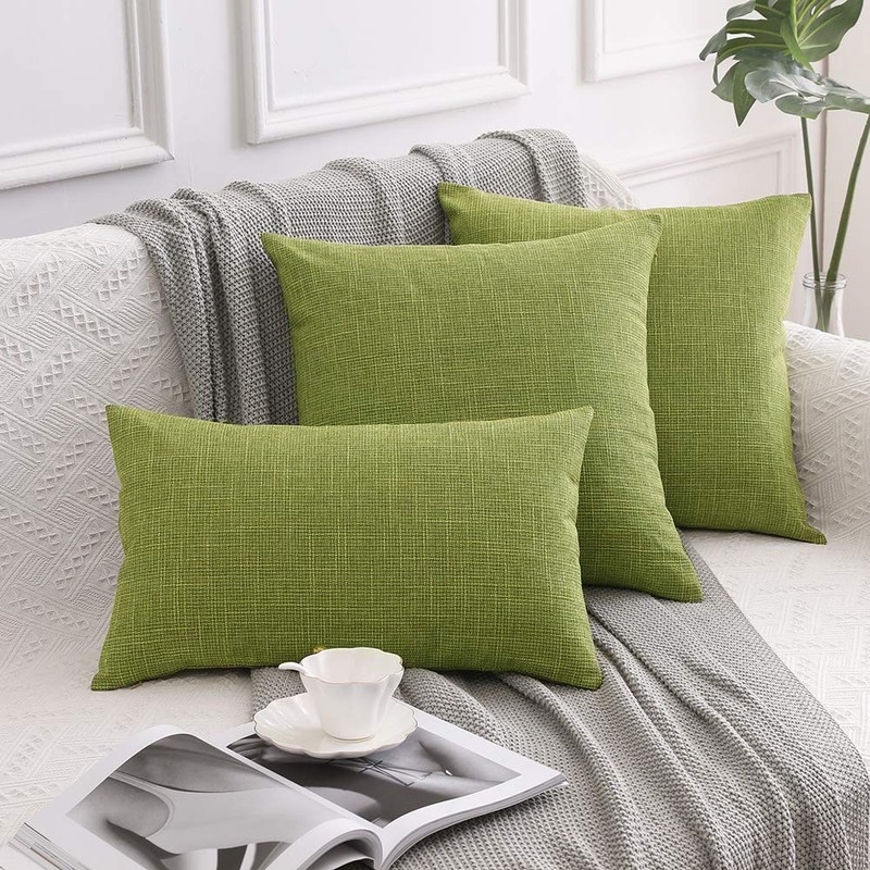 Miulee Pack of 2 Linen-Look Home Decorative Cushion Covers with