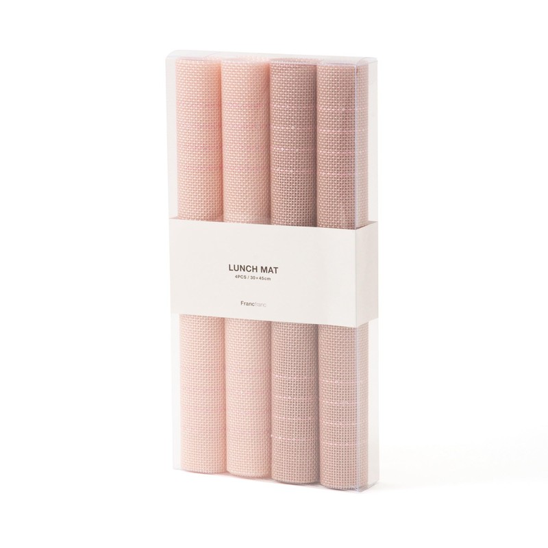 Francfranc Franc Wishny Lunch Mat, Pink (Set of 4)