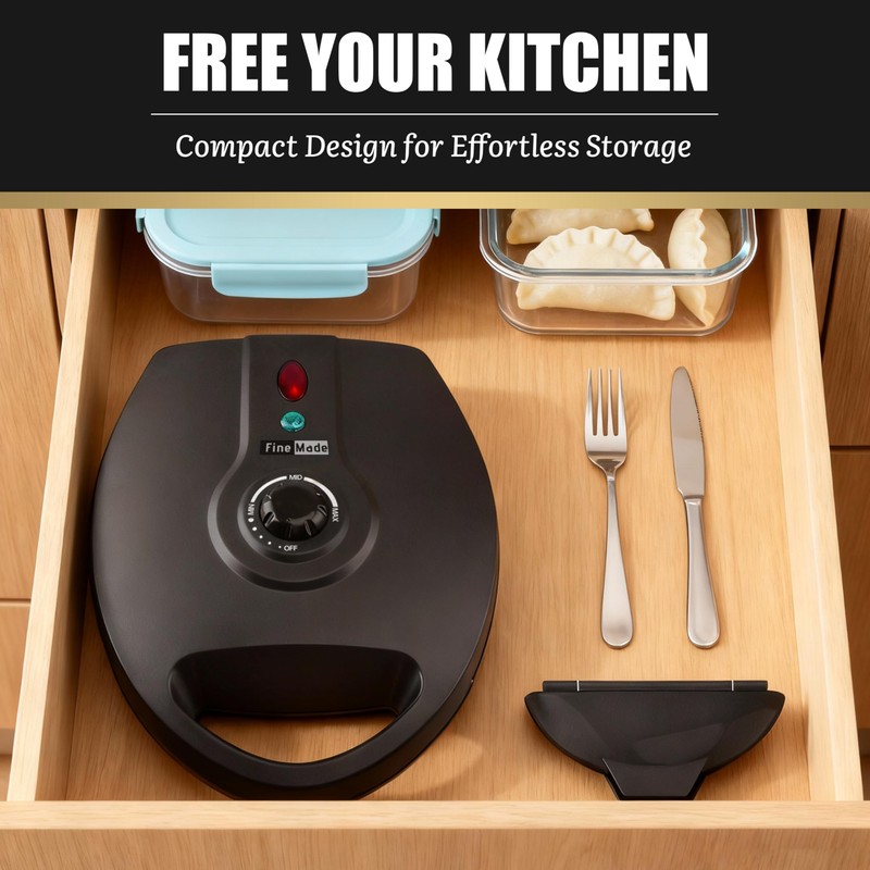 FineMade Electric Empanada Maker Machine with Press Mold,Large Dumpling Maker