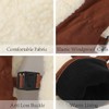 Harssidanzar Women's Sherpa Mitten Genuine Suede Outdoor Mitt Winter For