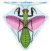 X Kites Buzz Kites® Mantis Poly Diamond Kite, 28 Inches