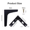 Luabue 6 inch / 15cm Metal Furniture Legs Set of