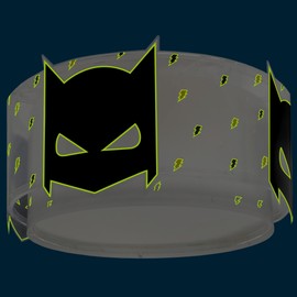 Infantil Dark Hero Superhero Ceiling Light for Kids Black