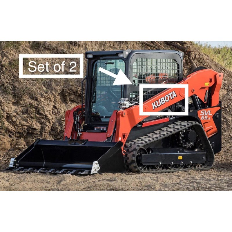 KUBOTA Skid Steer Excavator VINYL DECAL STICKER -WHITE w/ black