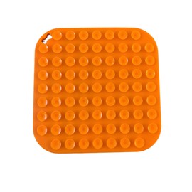 ANCESTRAL HUNTER Lick Mat for Cats and Dogs, Pet Enrichment Cute Lick Mats with Suction Cups for Dog Anxiety Relief, Cat Lick Pad Prevent Boredom, Dog Treat Mat for Bathing Grooming (Orange)