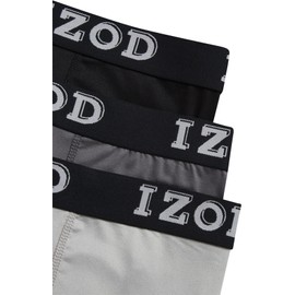 IZOD Men's Boxer Briefs - 3 Pack Soft Stretch Performance Boxers for Men with Comfort Pouch - Casual Boxers for Men (S-XL), Size X-Large, Medium GreyBlackUltimate Gray