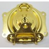 Polished Brass Trunk Lock with Keys - chest steamer old