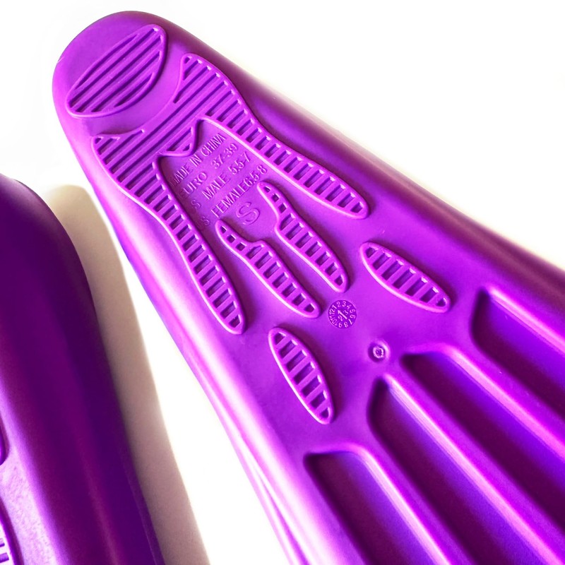 Swimz Missile Short Blade Swim Training Fins - Purple (L