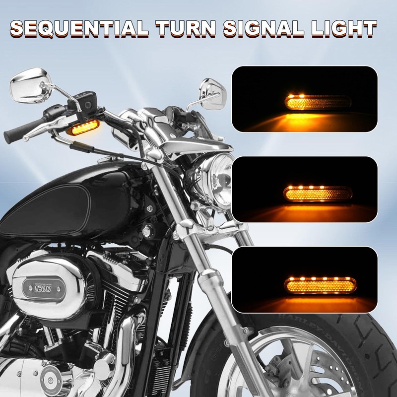 Motorcycle LED Turn Signals Universal Front Running Light Mini Size