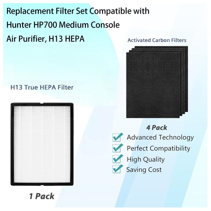 HP700 Filters Replacement Compatible with Hunter HP700 / H-HF700-VP/H-PF700 Air