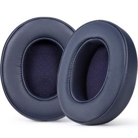 Facmogu Replacement Earpads for Skullcandy Crusher Wireless/Evo/Hesh ANC/EVO/ANC/Crusher 360 Headphones, Protein Leather Memory Foam Earpads for Noise Isolation, Ear Cups Cover- Navy Blue