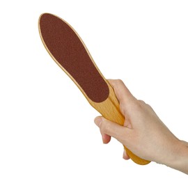 APAHOLZ Professionelle Fußfeile aus Buchenholz, Peeling und glättet die Fußhaut, mit ergonomischem Griff, entfernt Hornhaut und trockene Haut auf sanfte und effektive Weise