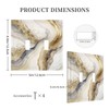 White Gold Marble 2 Gang Double Toggle Decorative Light Switch