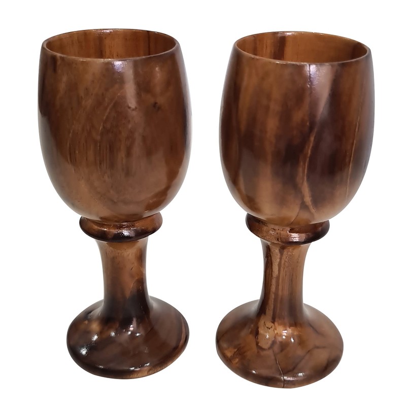 collectiblesBuy Handmade Wooden Drinking Wine Goblet Cup Rustic Vintage Wine