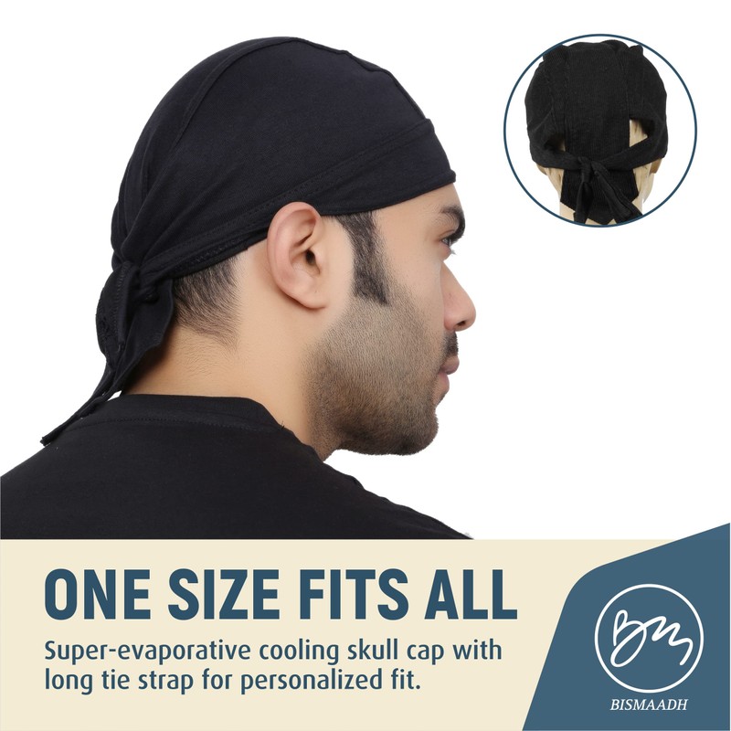 3 Pack Sweat Wicking Do Rag Cooling Beanie Helmet Liner