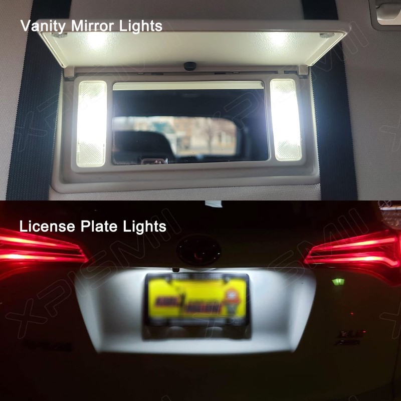 Xpismii 8 Piece 6000K White CRV Interior LED Lights Kit