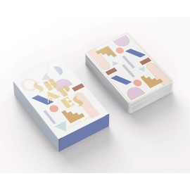 DesignWorks Ink Standard Index Decorative Playing Cards for Poker, Solitaire, and Other Card Games - Geometric Shapes Art Deco