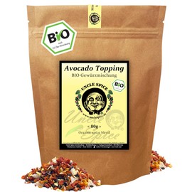 UNCLE SPICE® Avocado Topping – Organic Spice Mix – 80 g Fine Spice Composition for Avocado Dishes in Premium Quality – Spice Mix with Fresh, Spicy and Slightly Spicy Notes – DE-ÖKO-005