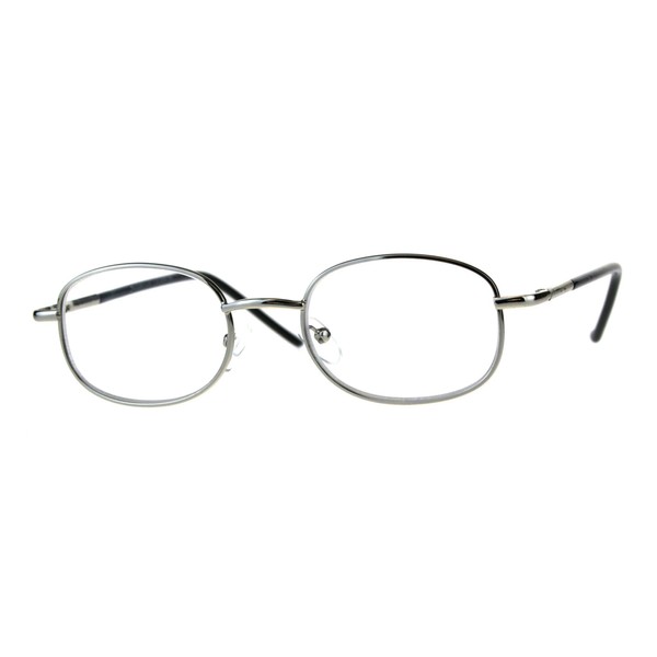 PASTL Clear Glasses Bifocal Reading Lens Small Oval Frame Spring