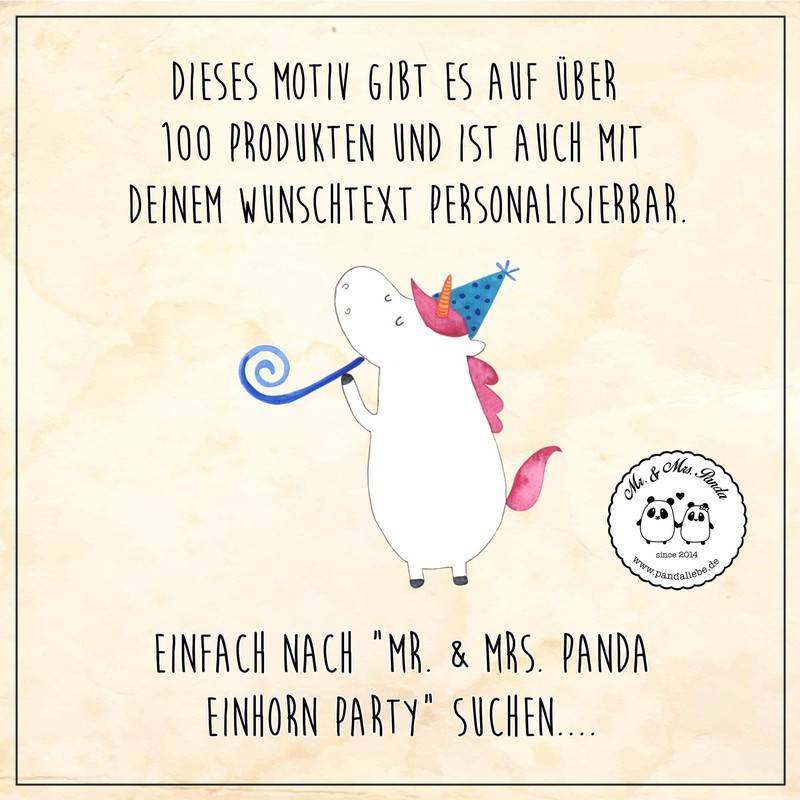 Mr. & Mrs. Panda Unicorn Party Makeup Bag, White, Hand