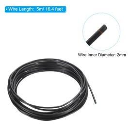 PATIKIL 2mm Bonsai Training Wire, 1 Roll Floral Wire Stems Anodized Aluminum Tree Wire 16.4 Feet Total for Gardening Branch Fixing, Black