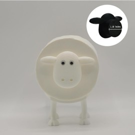 FLINBIUS Sheep Toilet Roll Holder - 3D Printed Free Standing White Sheep Tissue Paper Storage Stand with Hilarious Design - Cute Bathroom Decor, Decorations - Set of 1