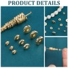 PH PandaHall 120pcs 18k Gold Plated Beads 3 Sizes Flat