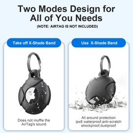 ITISSOFT Airtag-Holder-Keychain-Waterproof - 1 Pack All Around Protective Air Tag Case for Dog Cat Collar, Kids, Pets (Black)