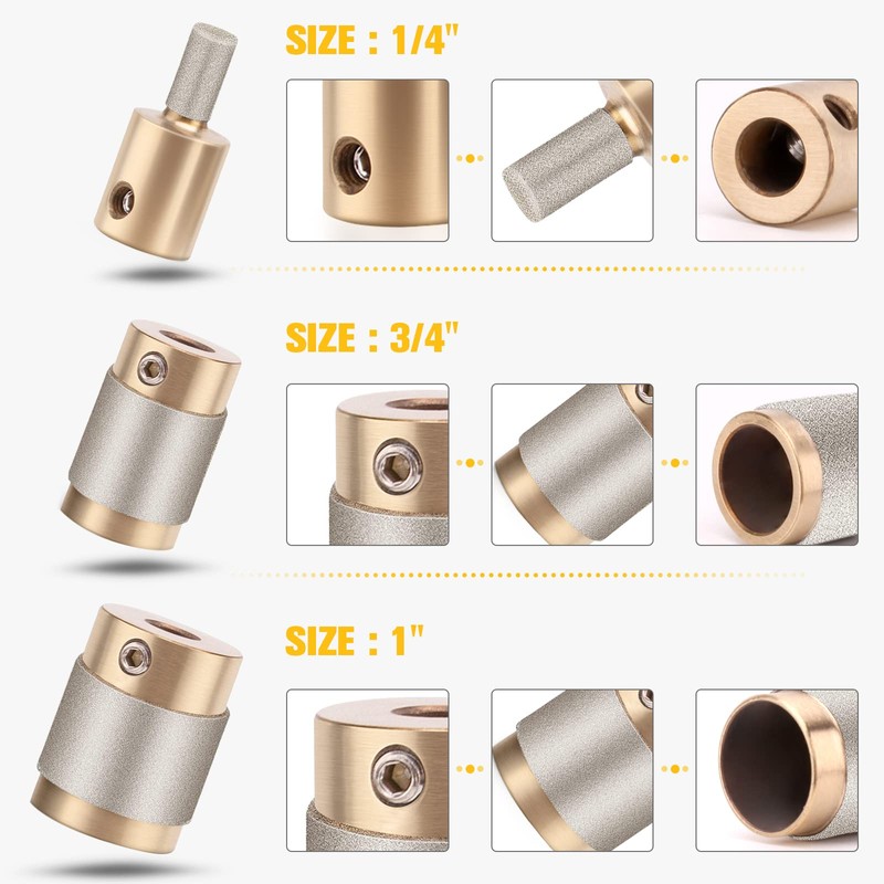 Ecarke 1 3/4 1/4 Inch Diamond Grinder Bit Head Tools